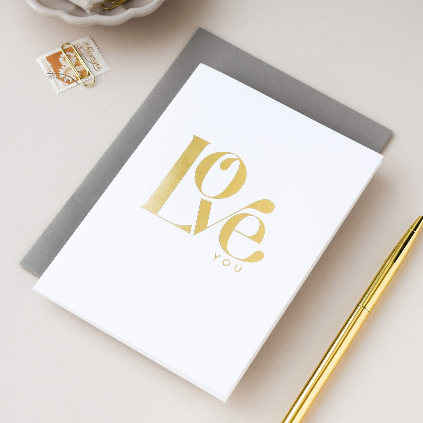 Love You Hot Foil Card