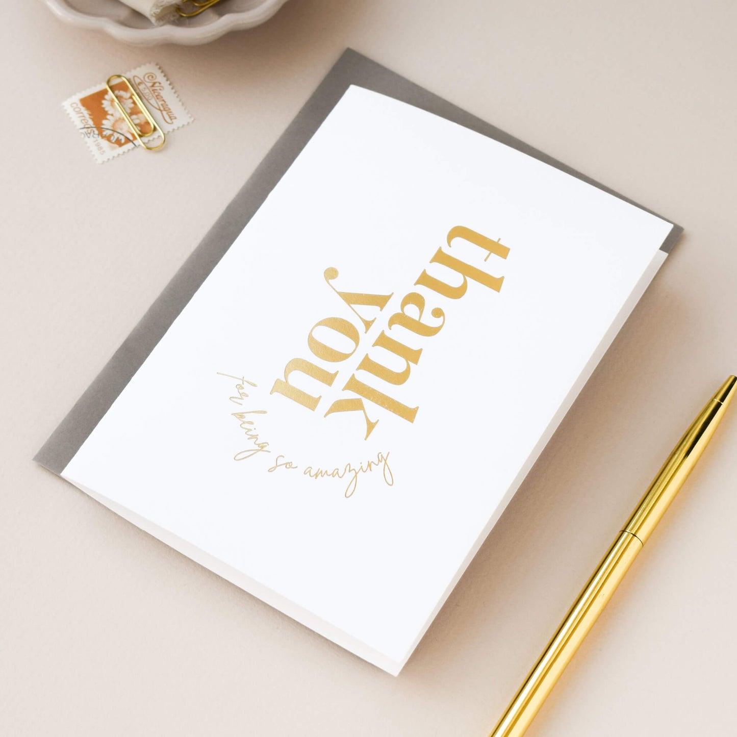 Thank You For Being So Amazing Card in Gold Foil