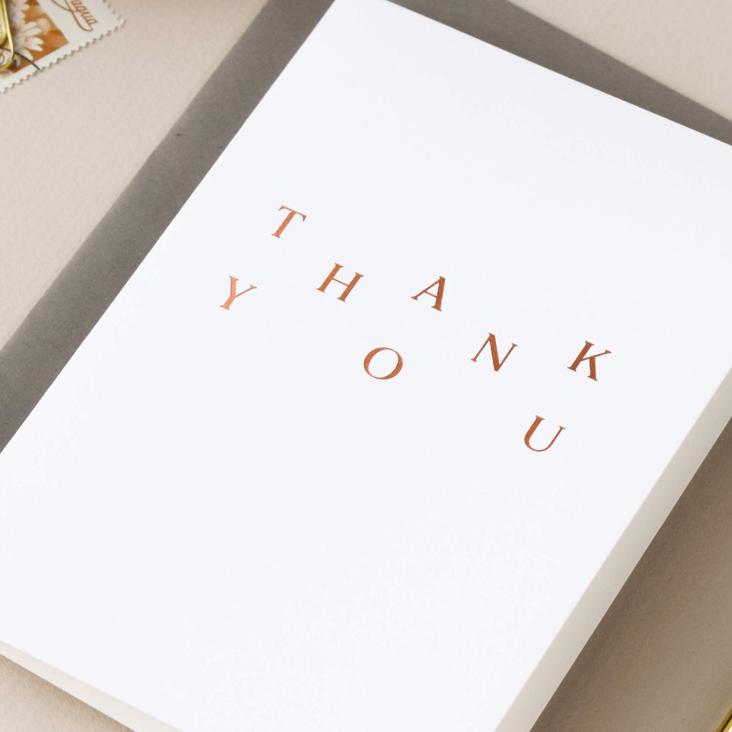 Thank You Card With Copper Foil