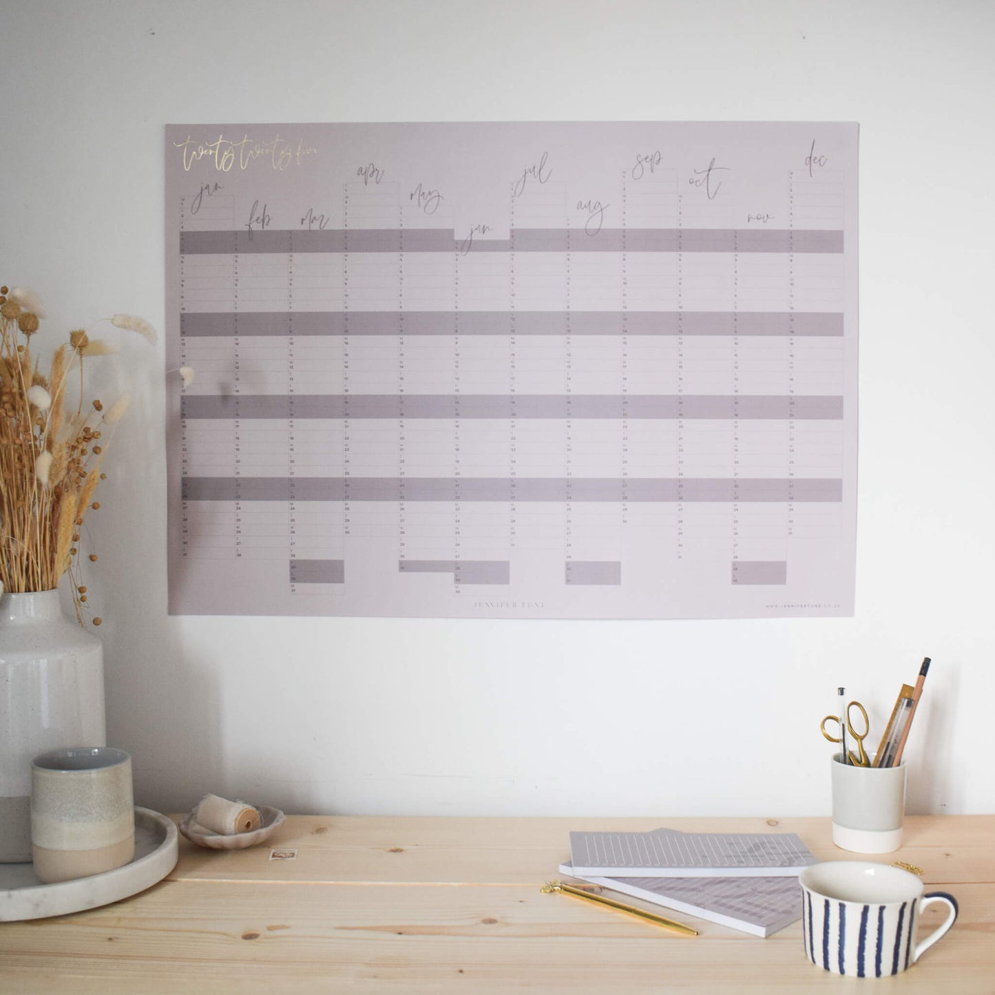 2025 Taupe Wall Planner