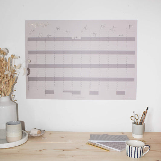 2025 Taupe Wall Planner