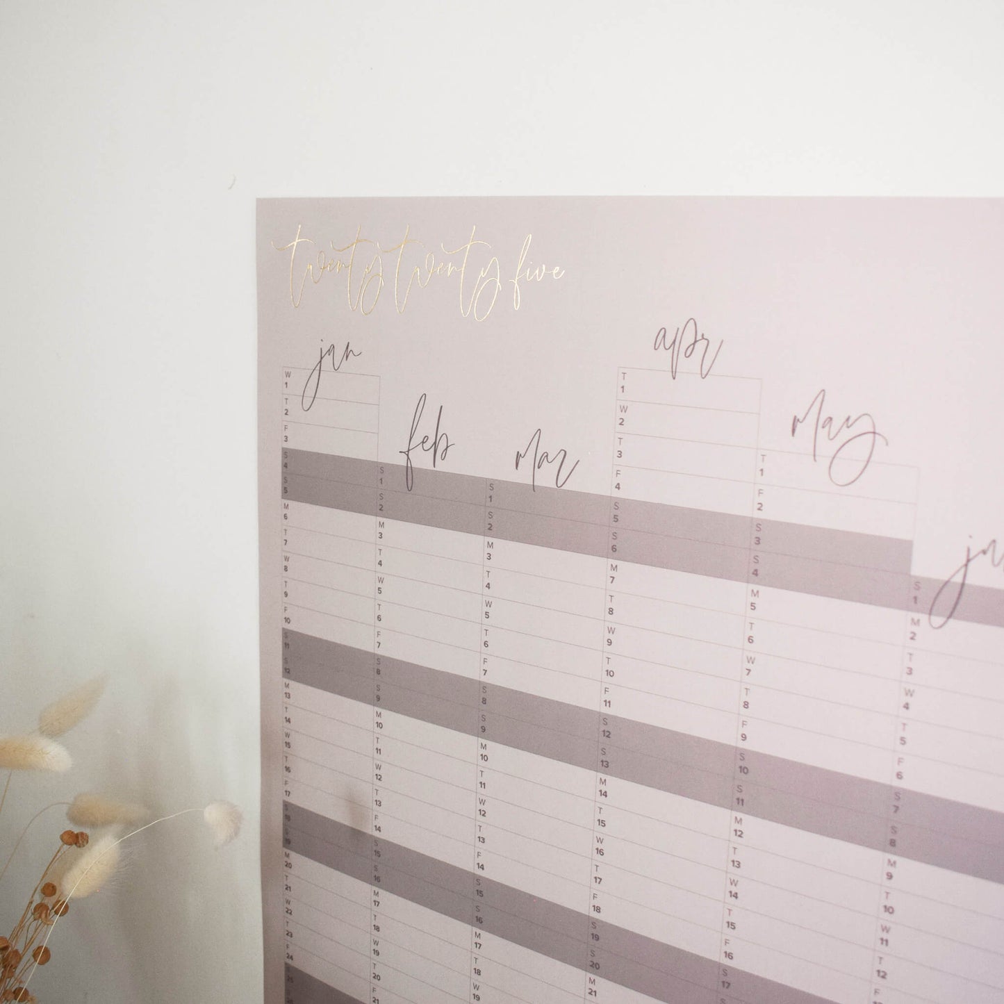 2025 Taupe Wall Planner