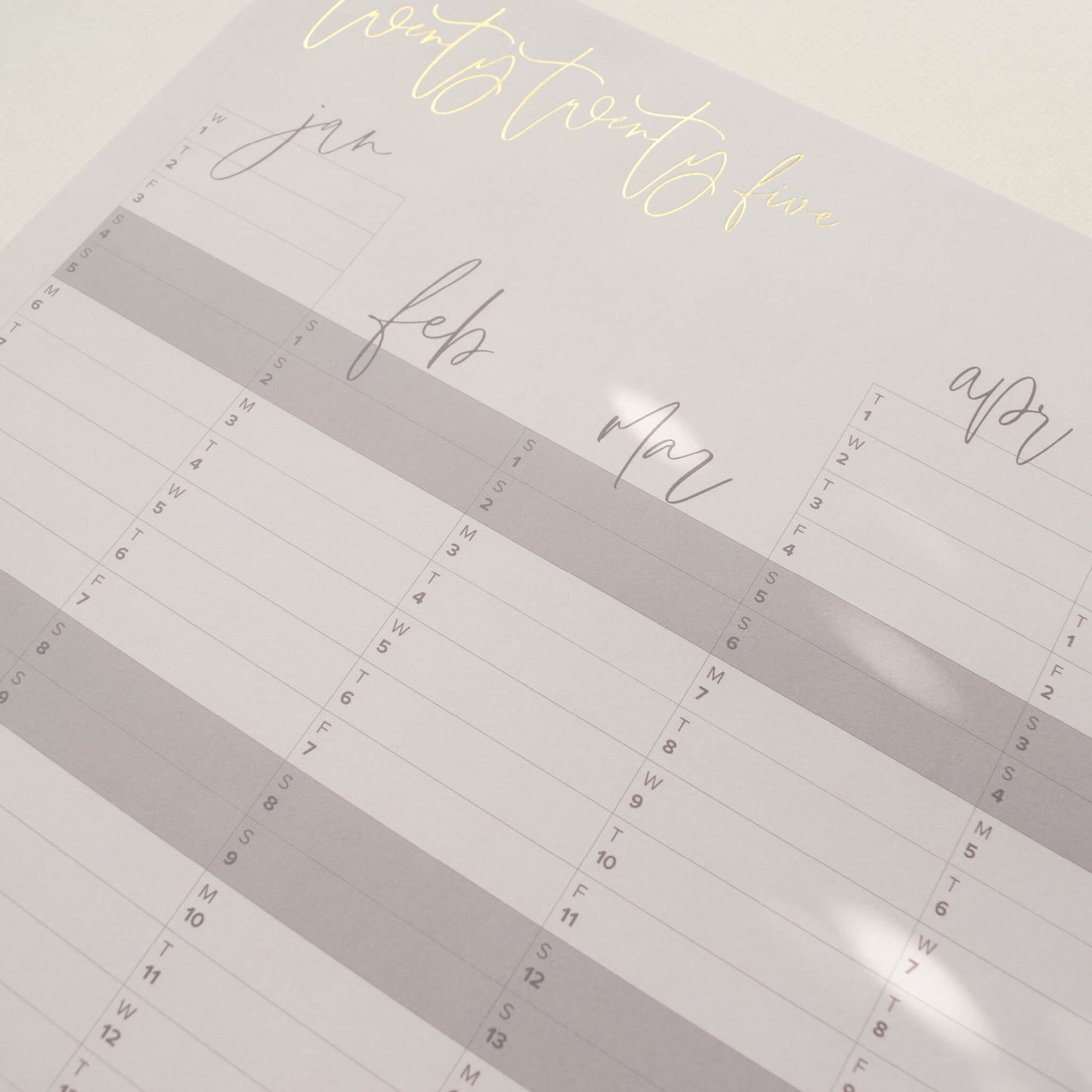 2025 Taupe Wall Planner