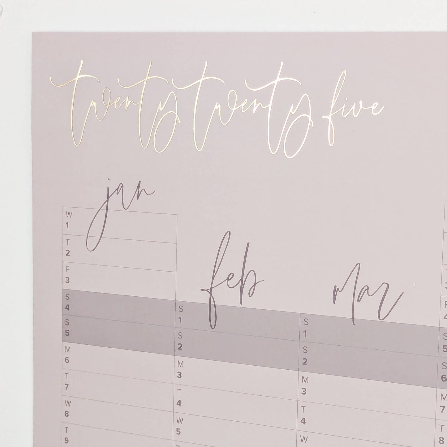 2025 Taupe Wall Planner