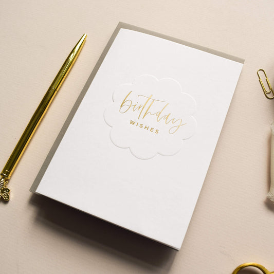 Birthday Wishes Embossed Card
