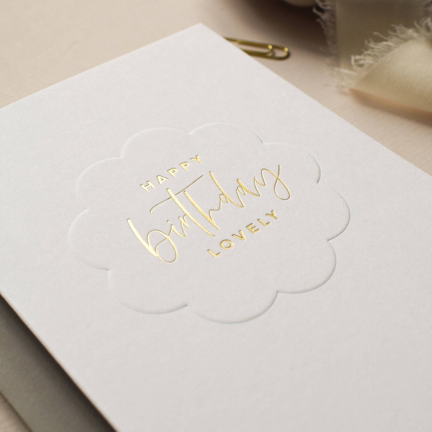 Happy Birthday Lovely Embossed Card
