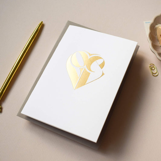 Love Heart Gold Foil Card