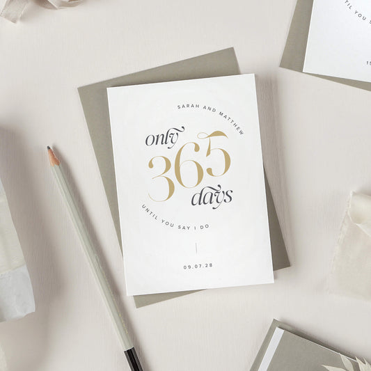 Personalised Wedding Countdown Card