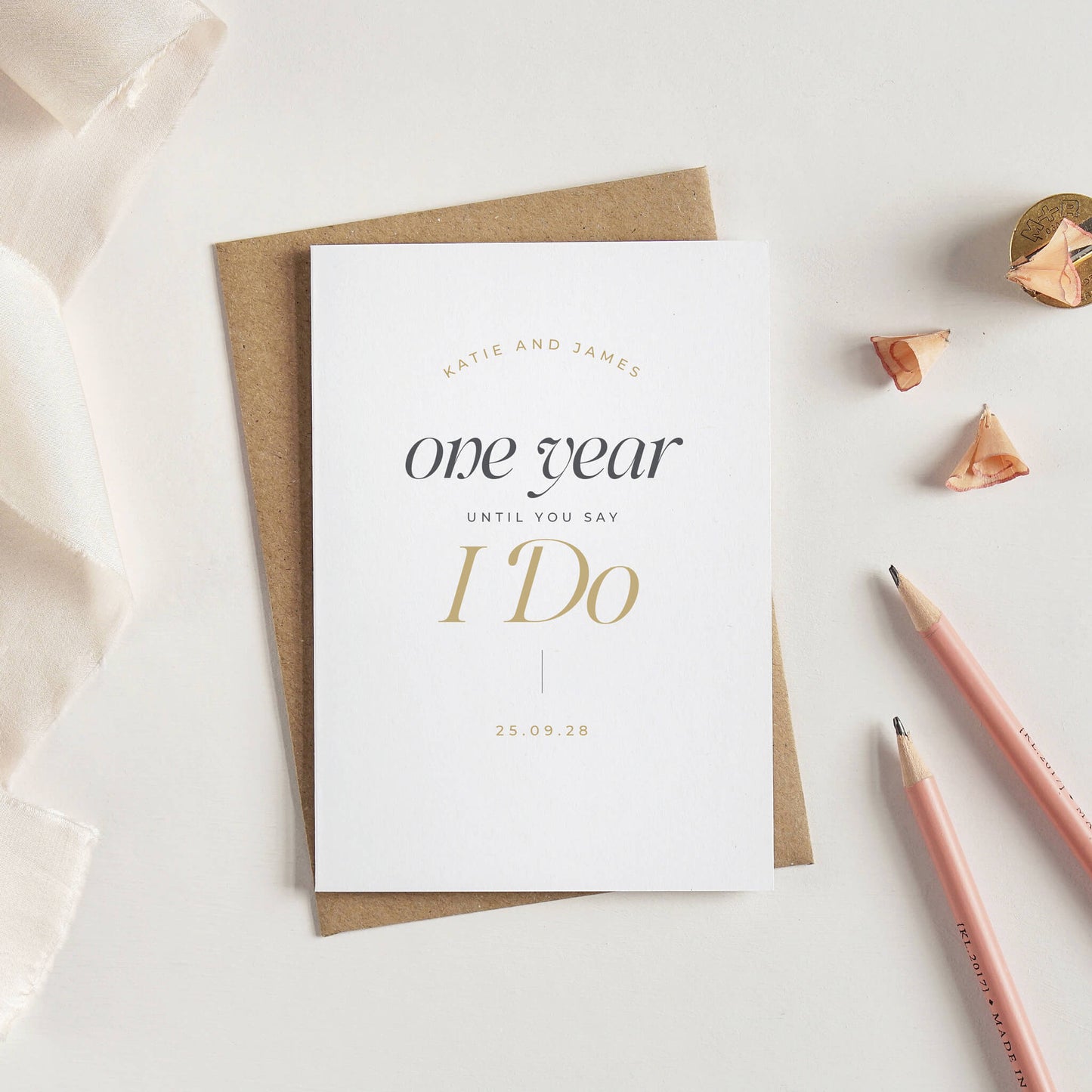 One Year Until You Say I Do Card