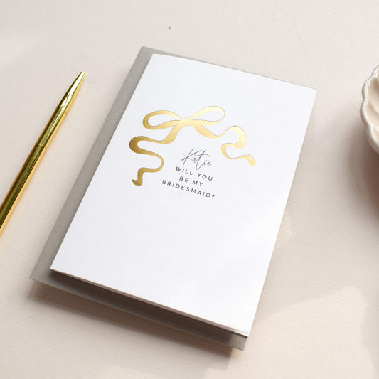 Personalised Will You Be My Bridesmaid Card