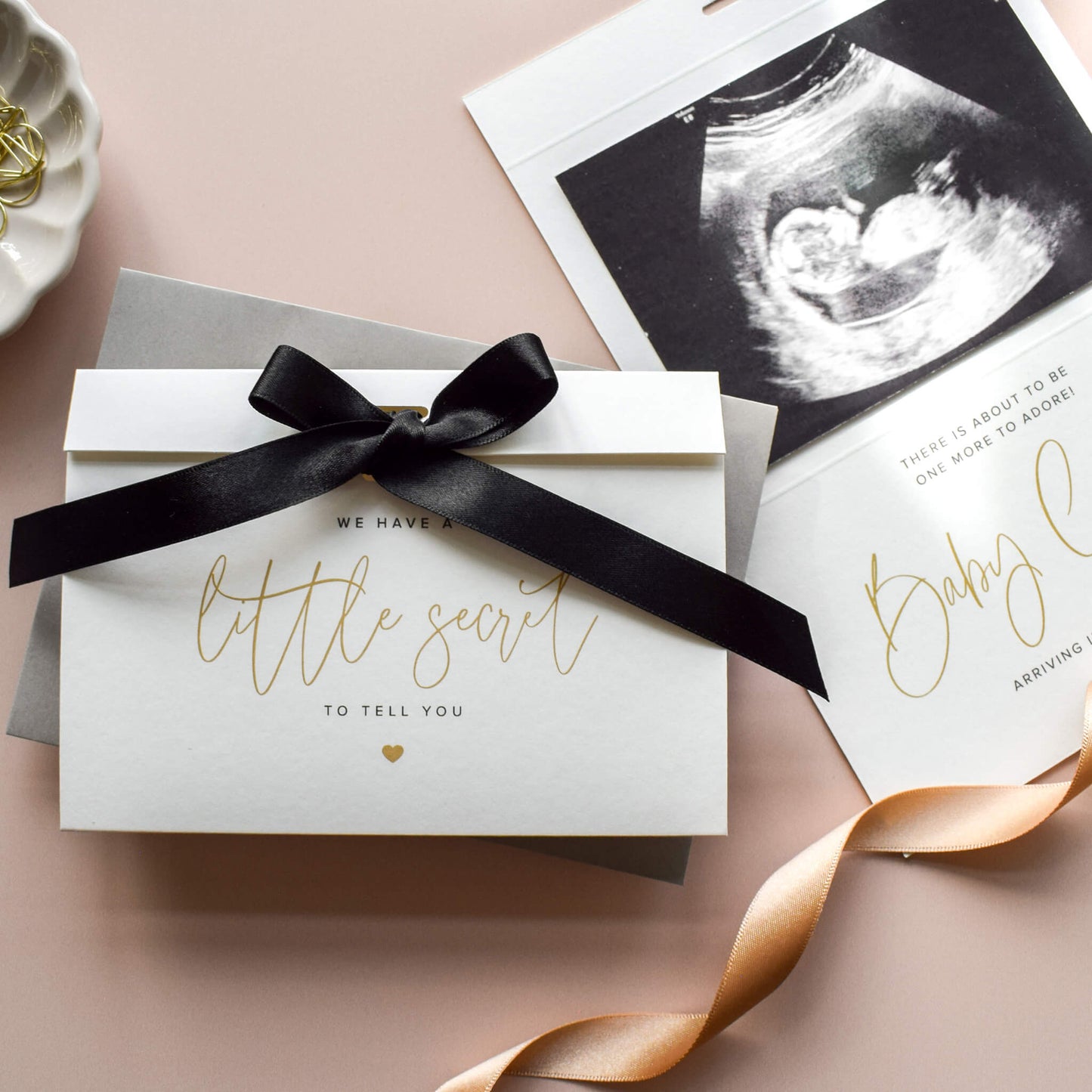 Pregnancy Announcement Card, We Have A Little Secret