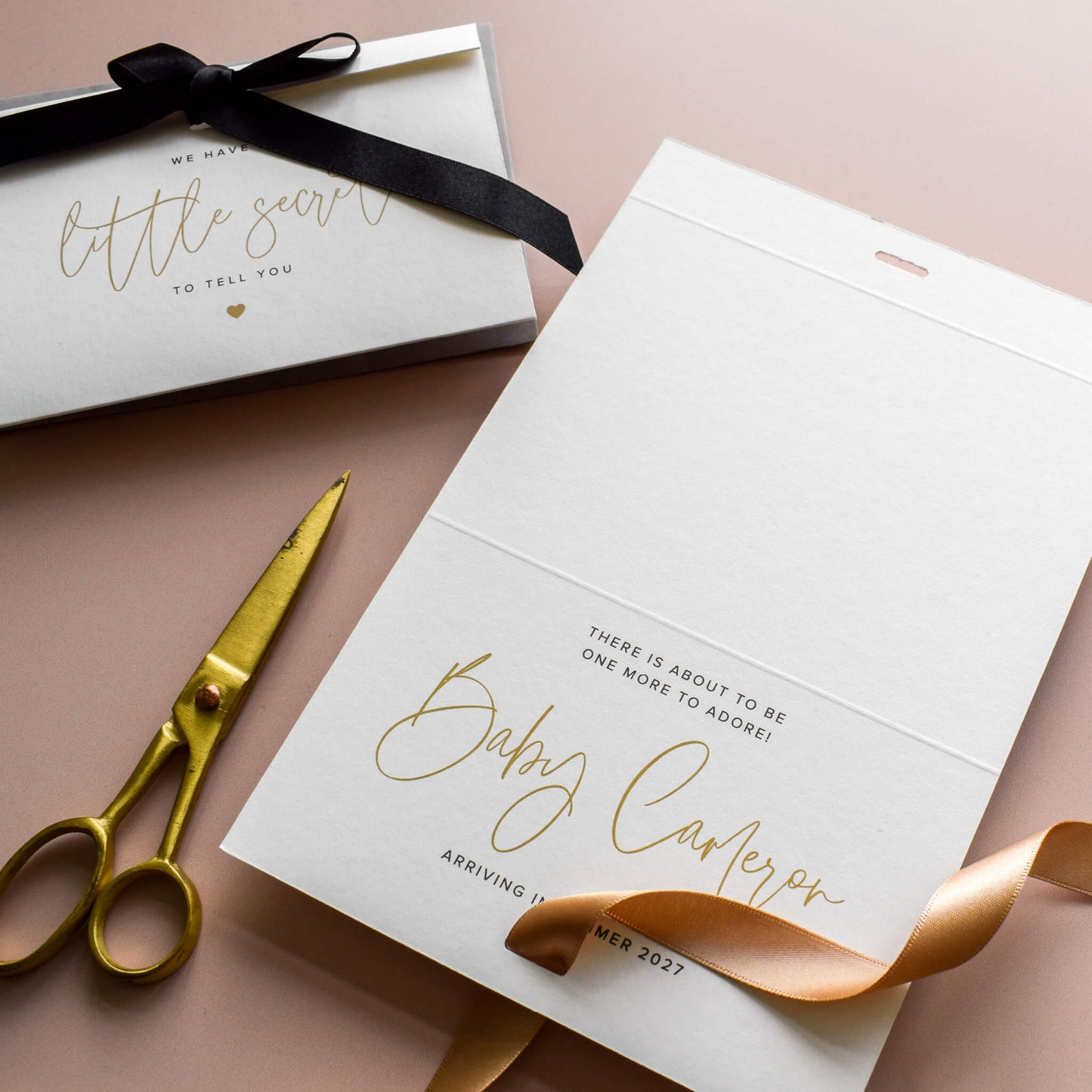 Pregnancy Announcement Card, We Have A Little Secret