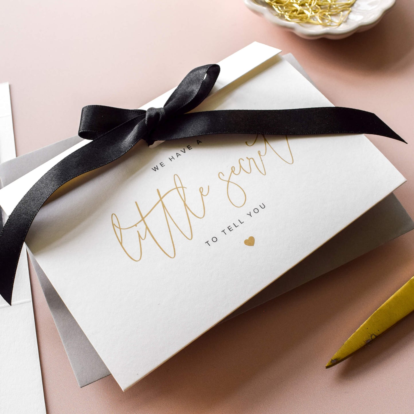 Pregnancy Announcement Card, We Have A Little Secret