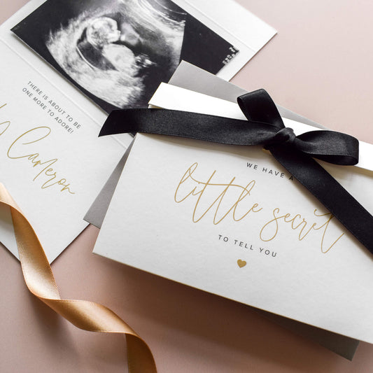 Pregnancy Announcement Card, We Have A Little Secret