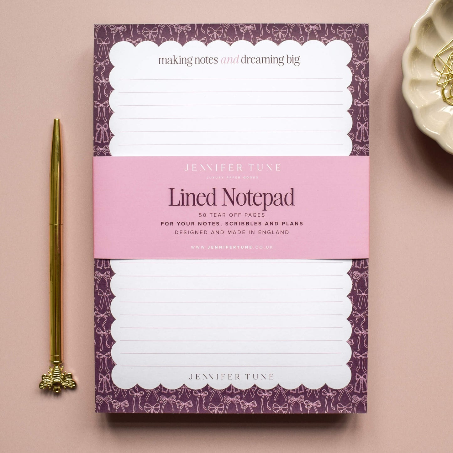 A5 Bows Notepad