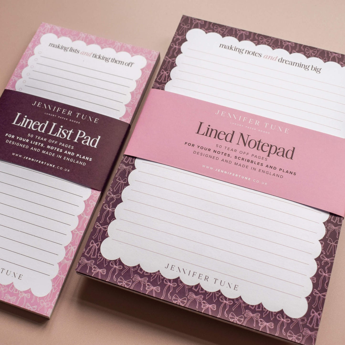 Bows Design Notepad Set