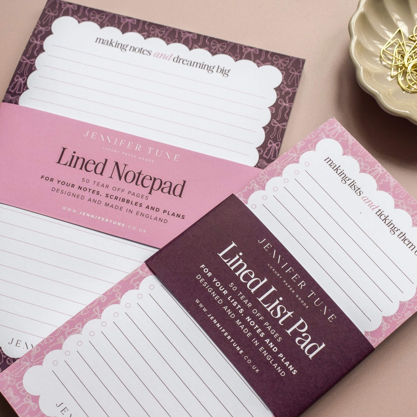 Bows Design Notepad Set