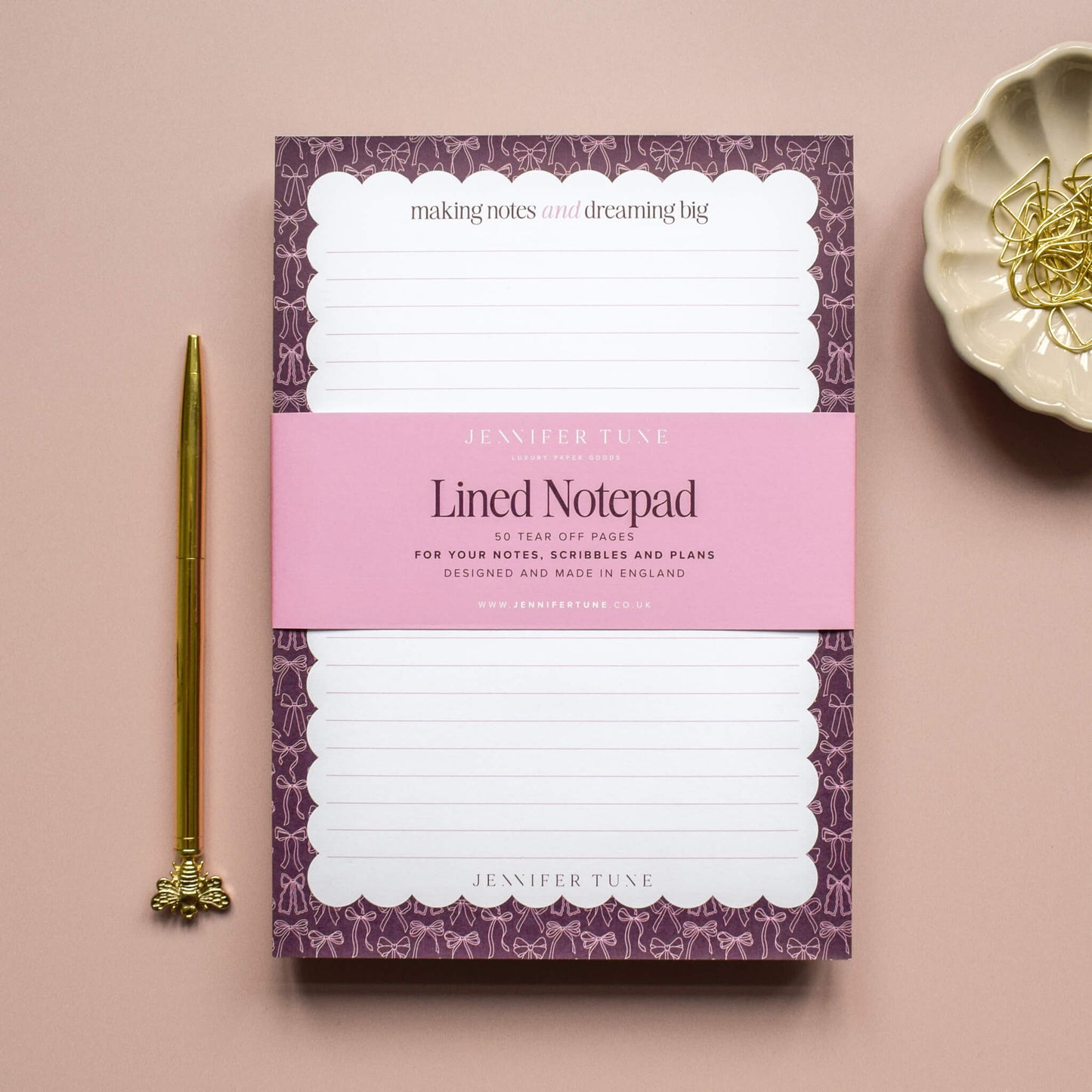 A5 Bows Notepad