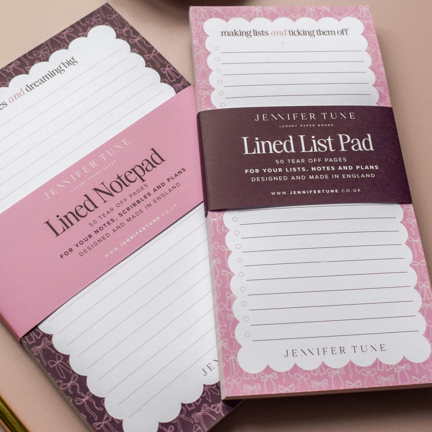Bows Design Notepad Set