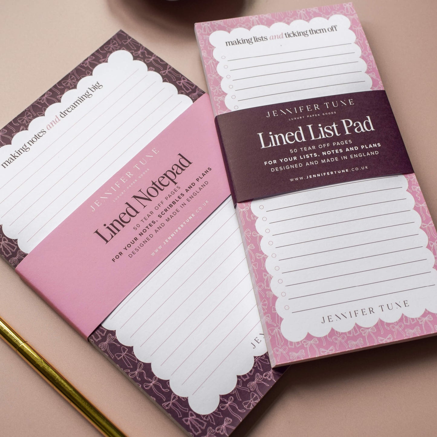 Bows Design Notepad Set