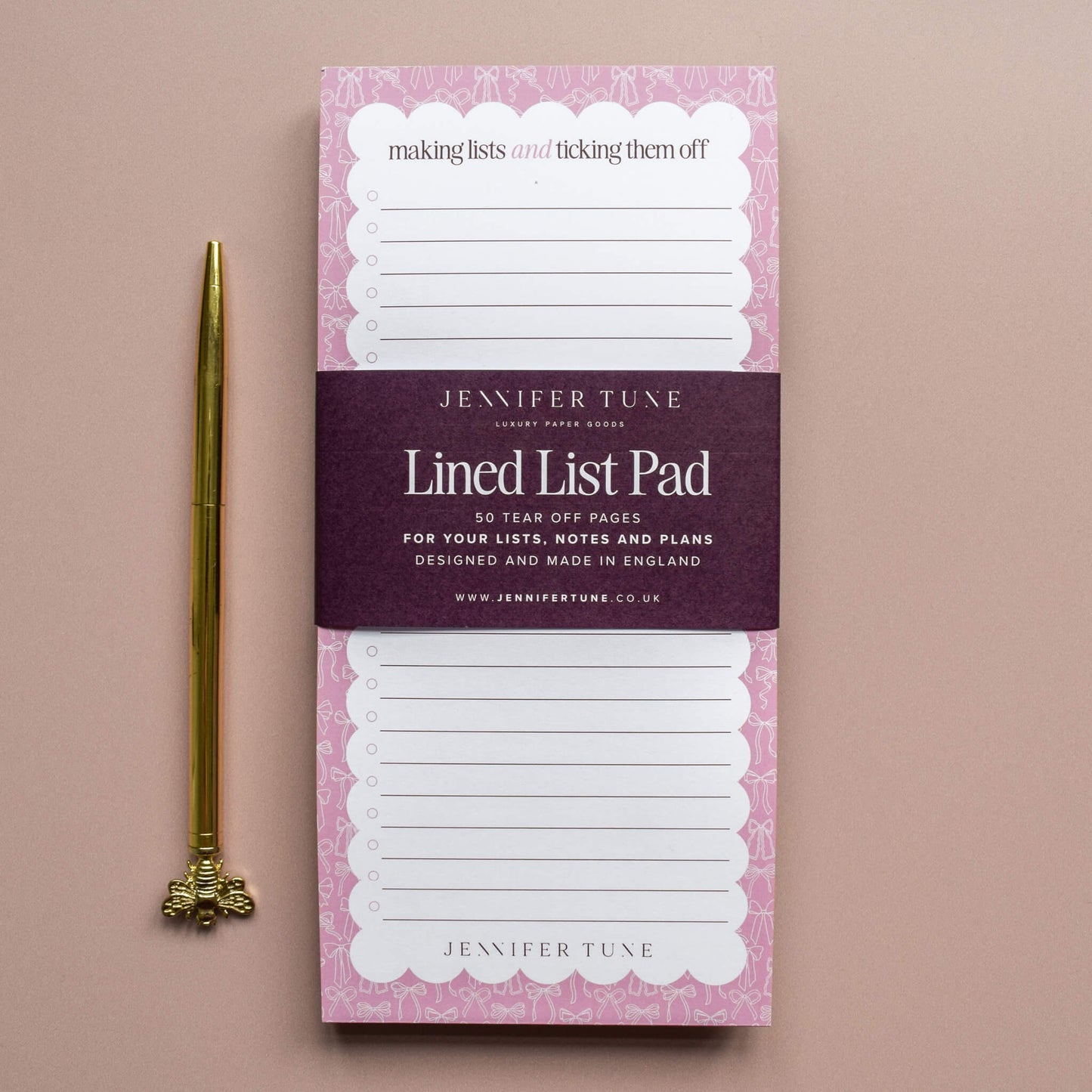 To Do List Bows Notepad