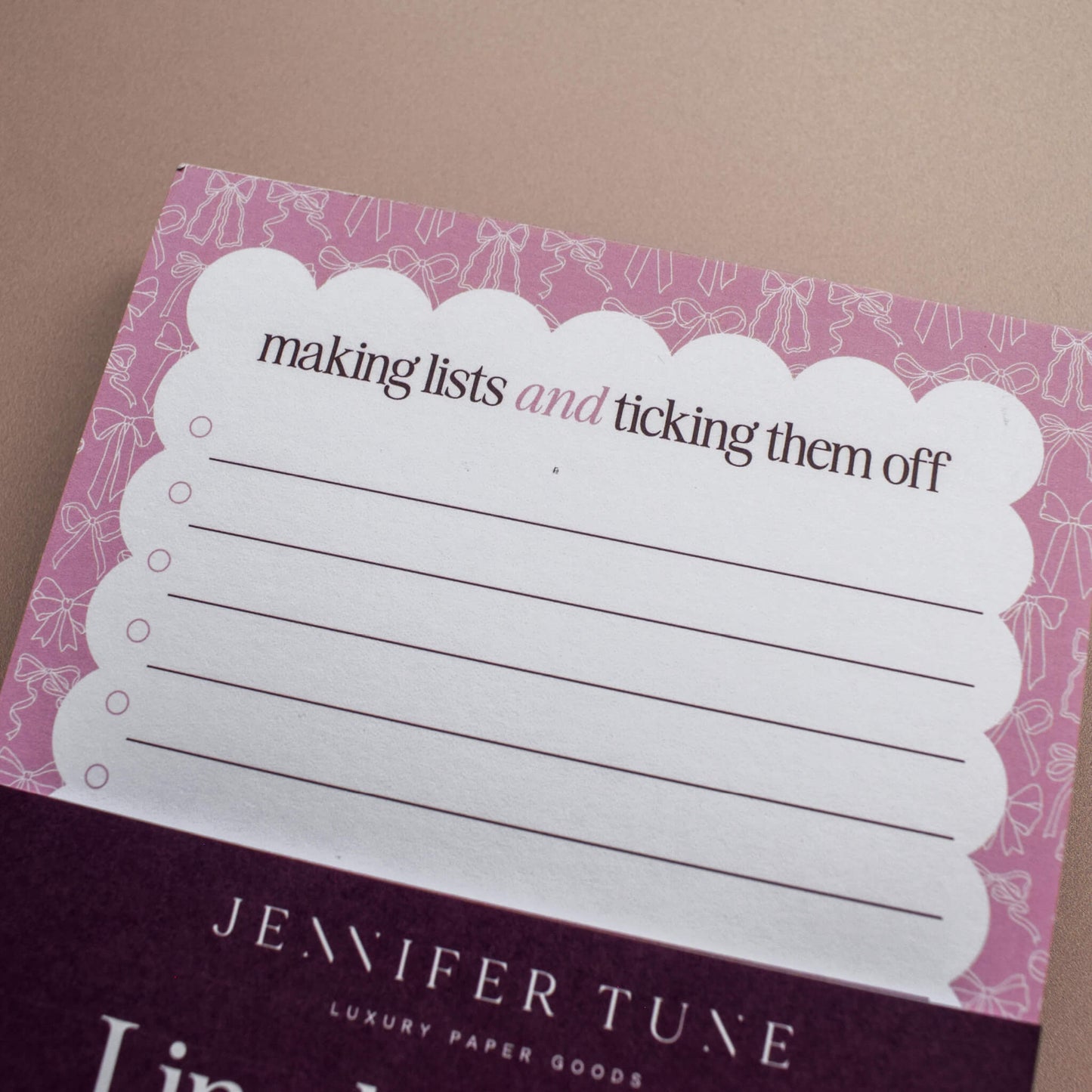 To Do List Bows Notepad