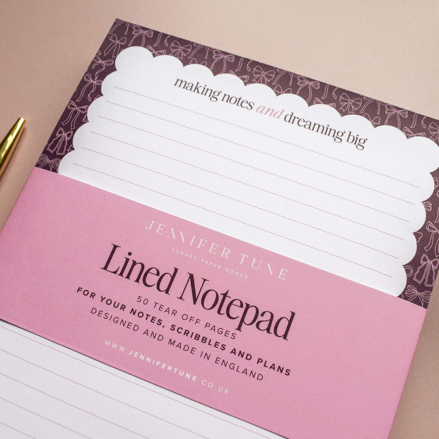 A5 Bows Notepad