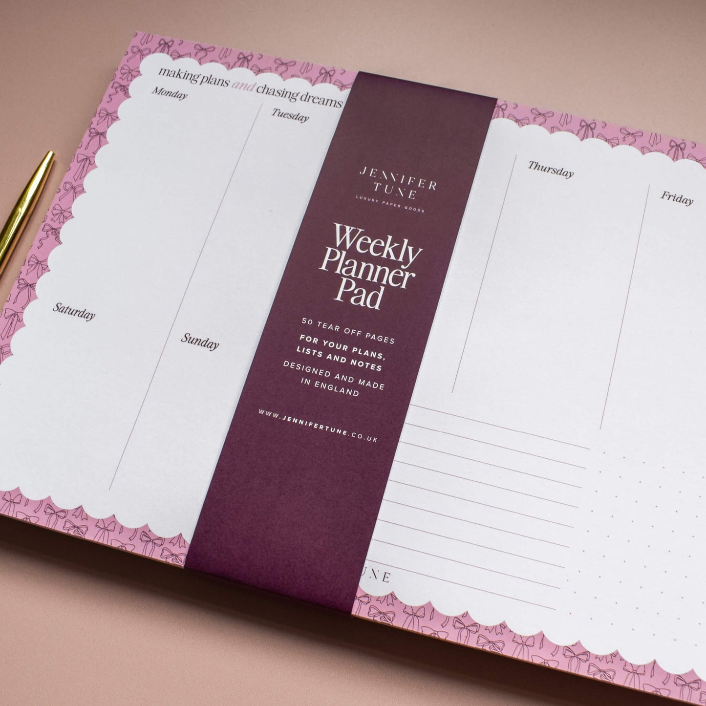 A4 Weekly Planner Pad