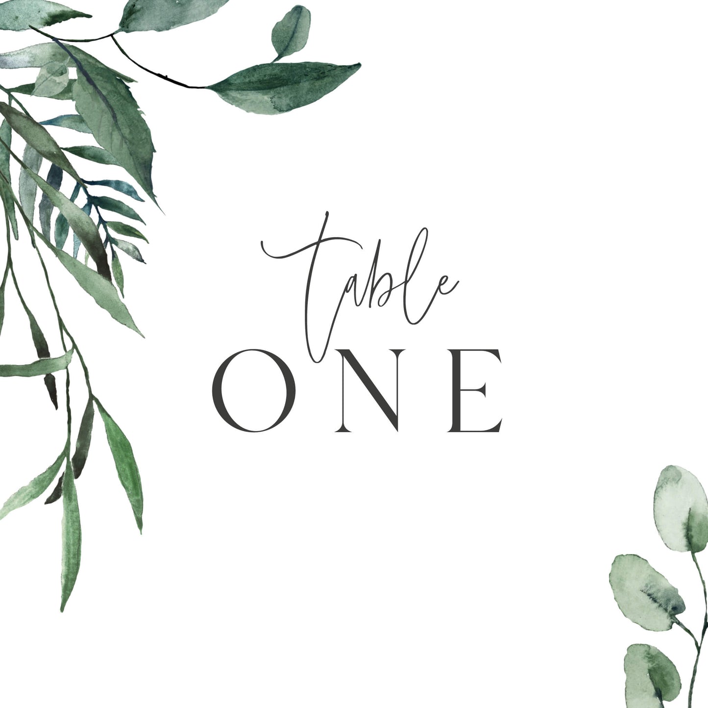 Verdant Table Numbers