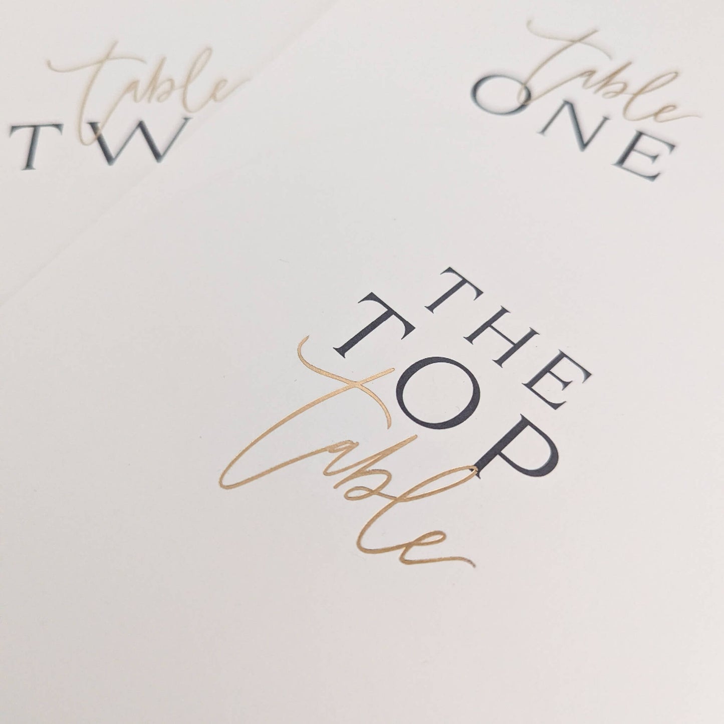 Gold Foil Arch Table Numbers