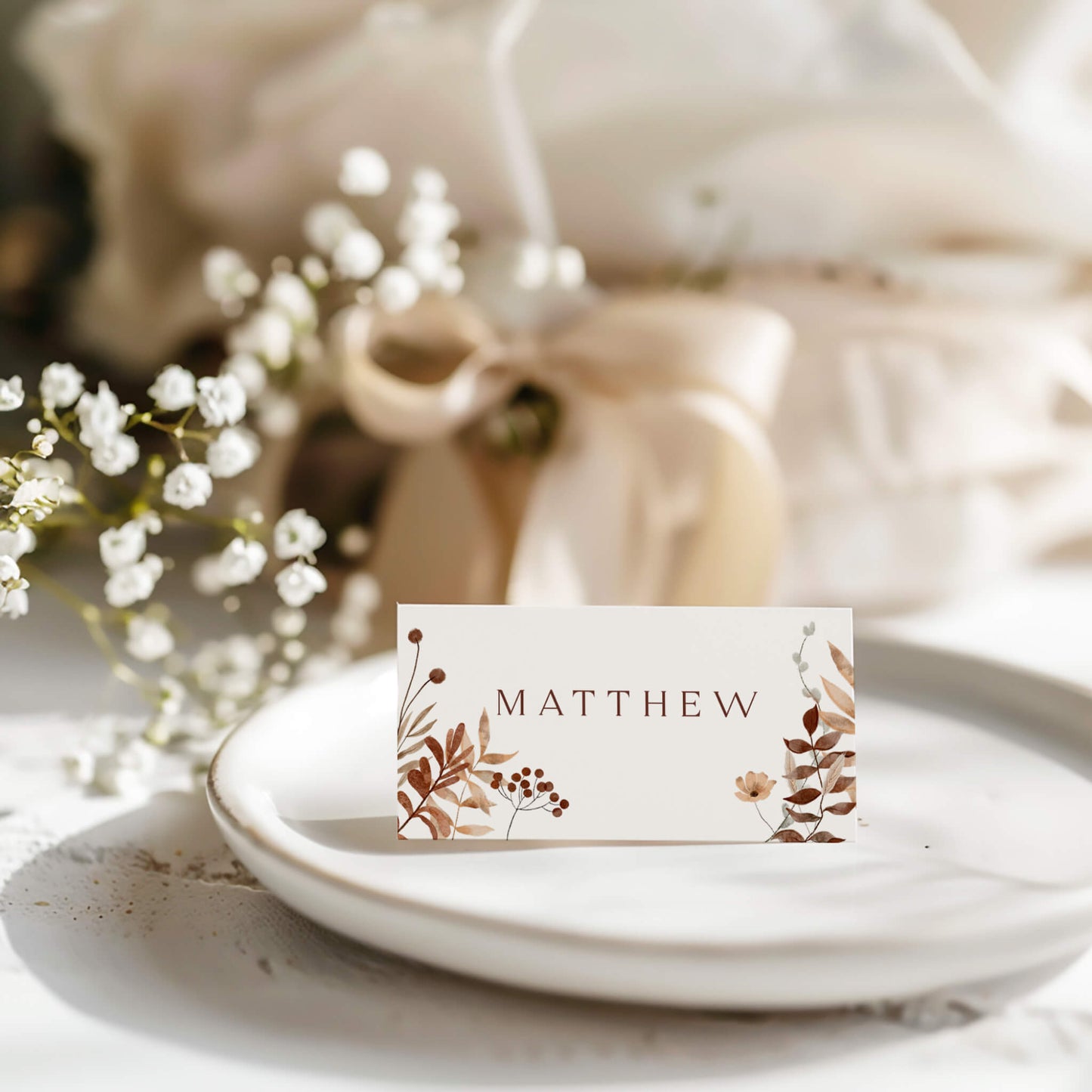 Boho Verdant Place Name Cards