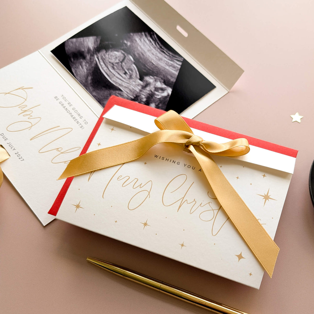 Christmas Pregnancy Announcement Card