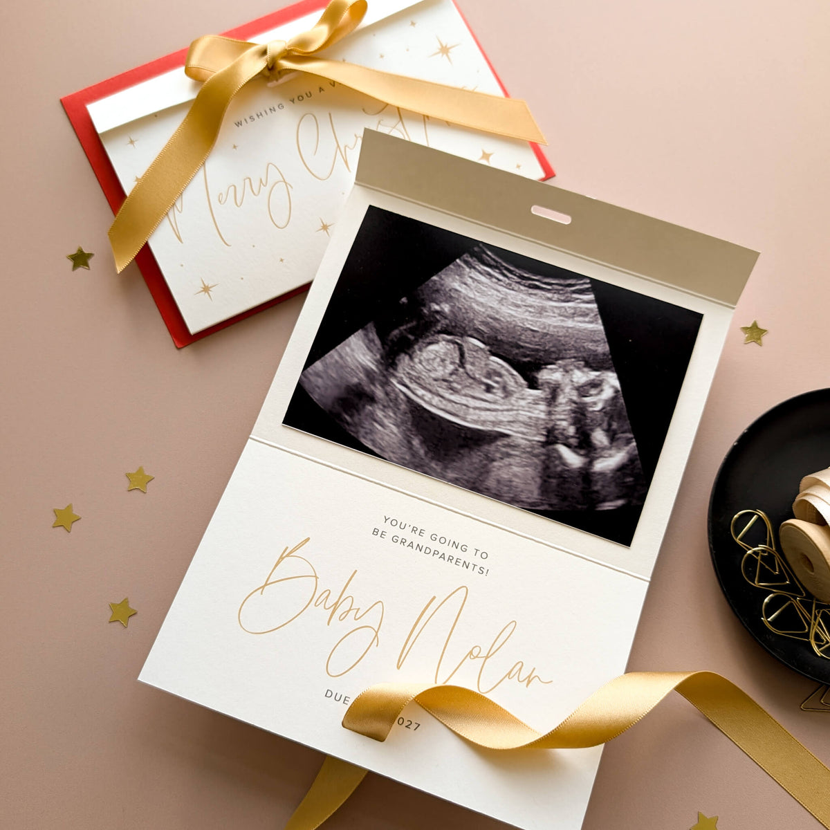 Christmas Pregnancy Announcement Card
