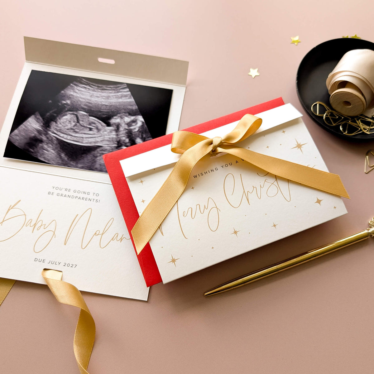 Christmas Pregnancy Announcement Card