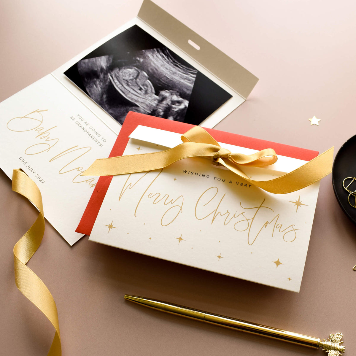 Christmas Pregnancy Announcement Card