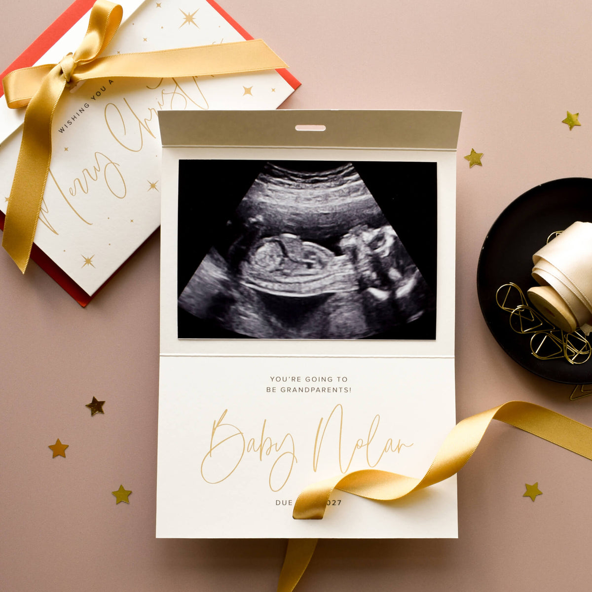 Christmas Pregnancy Announcement Card