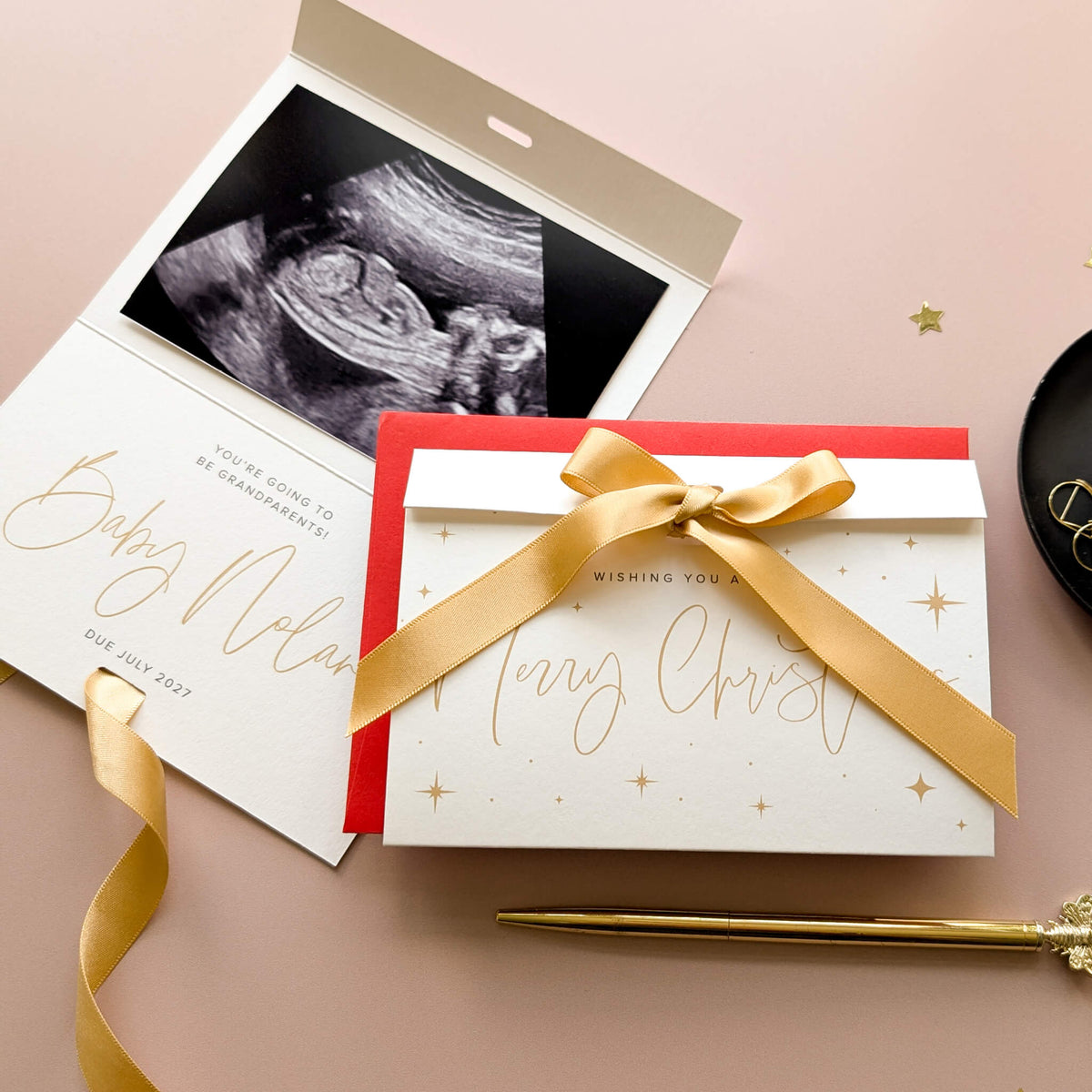 Christmas Pregnancy Announcement Card