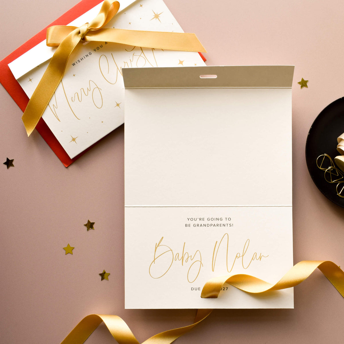 Christmas Pregnancy Announcement Card