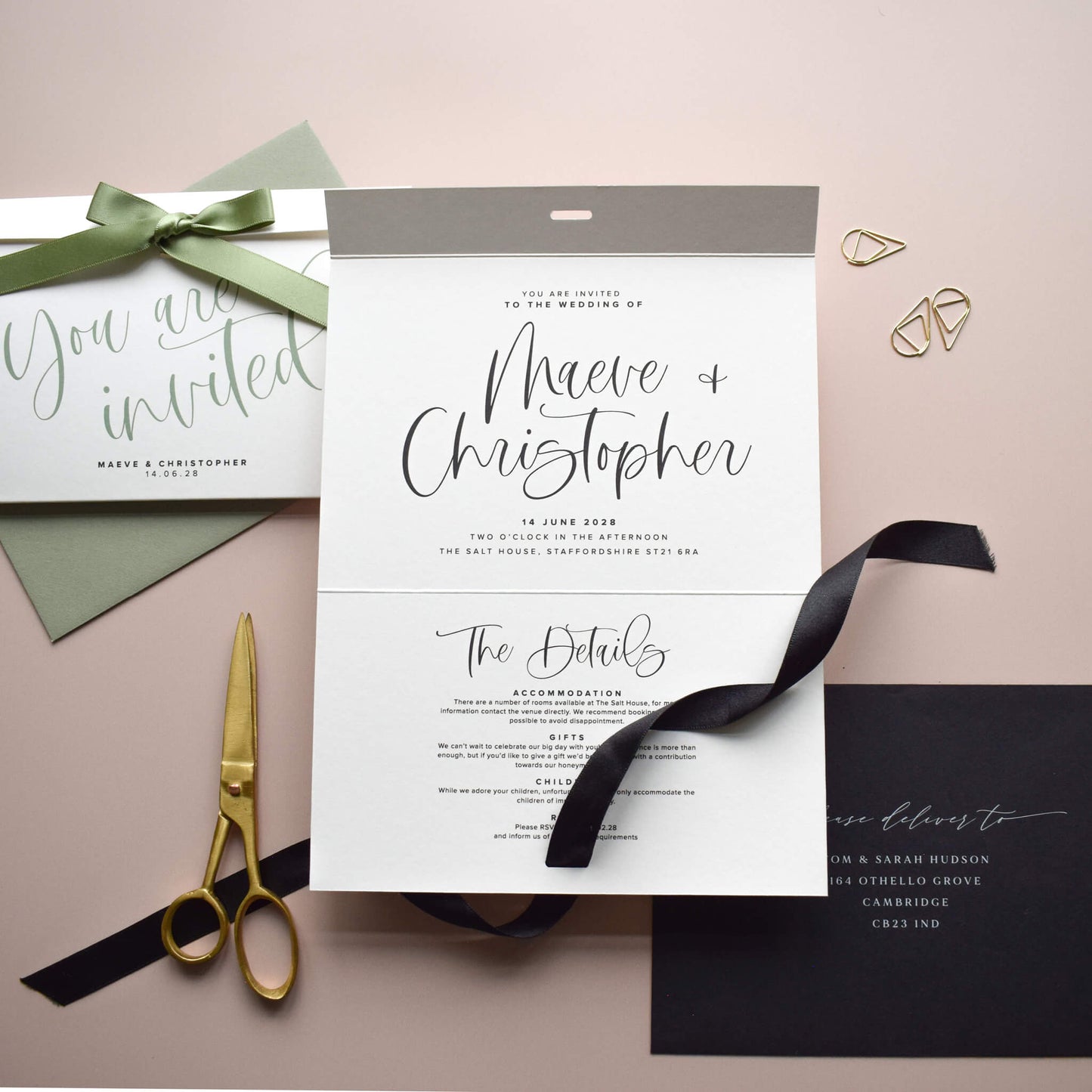 The Cadence Wedding Invitation Sample