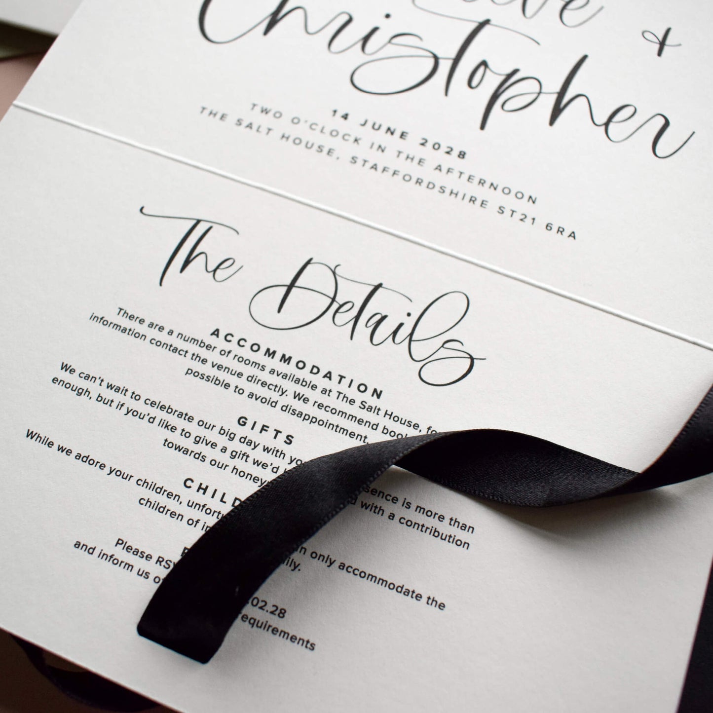 The Cadence Wedding Invitation Sample