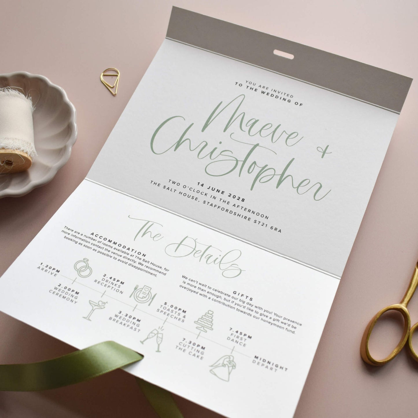 The Cadence Wedding Invitation Sample