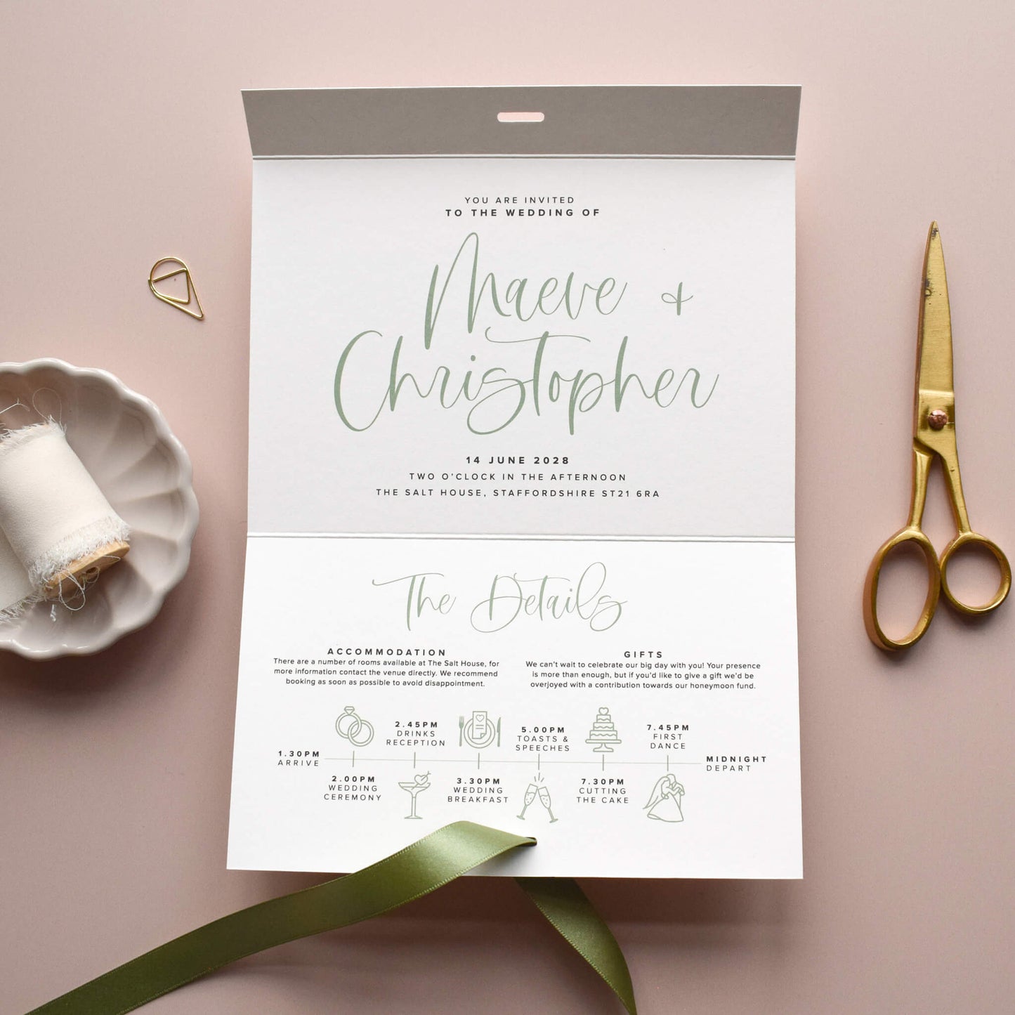 The Cadence Wedding Invitation Sample