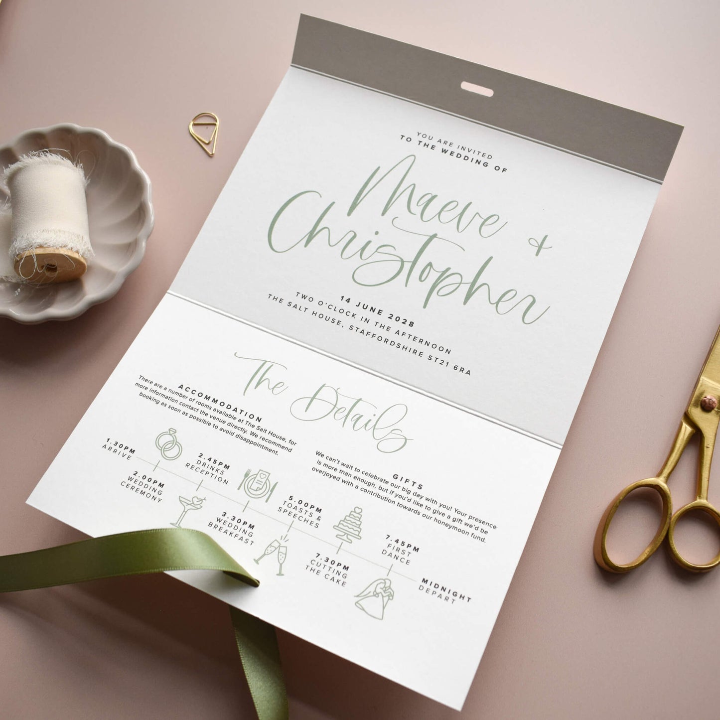 The Cadence Wedding Invitation Sample