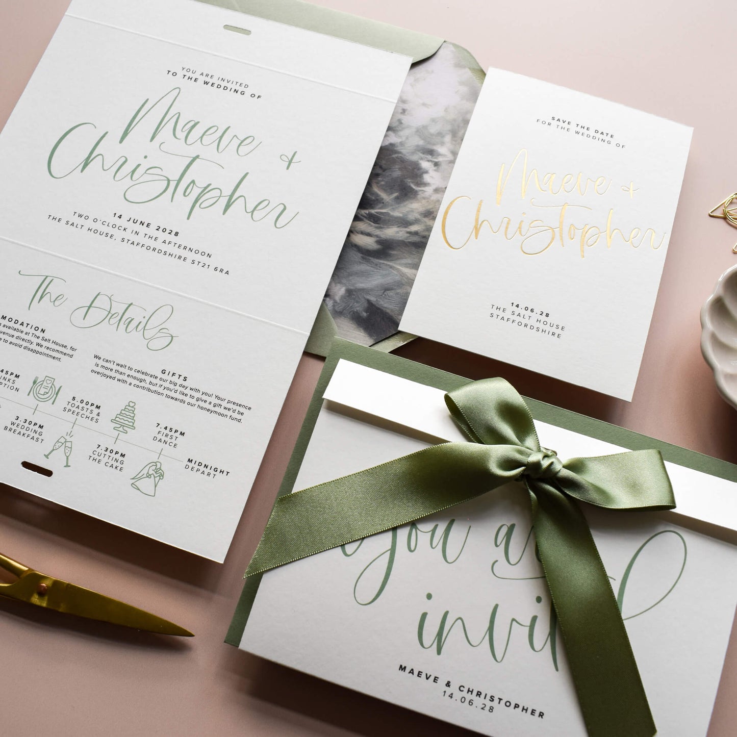 The Cadence Wedding Invitation Sample