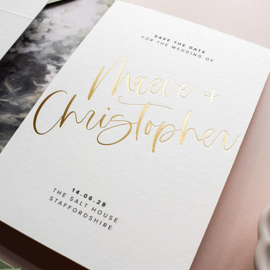 The Cadence Gold Foil Save The Date