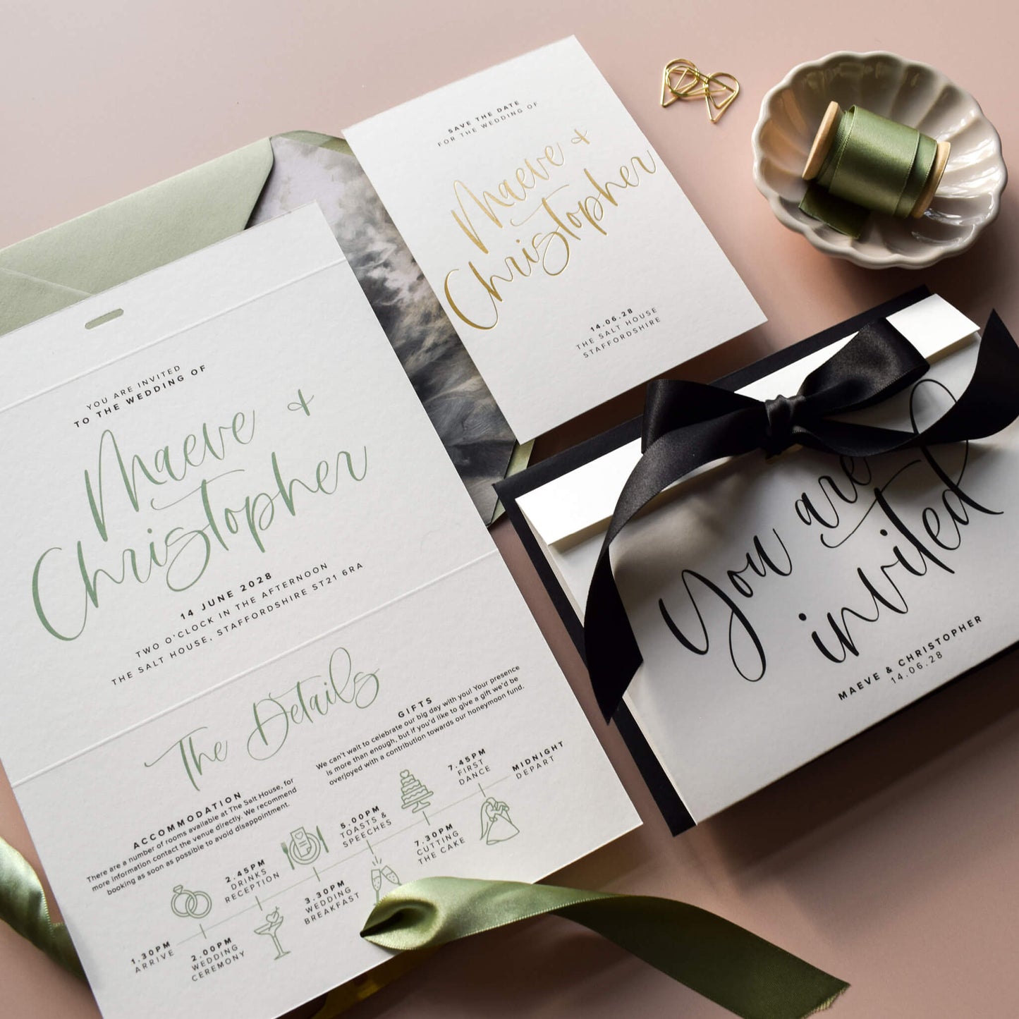 The Cadence Wedding Invitation Sample