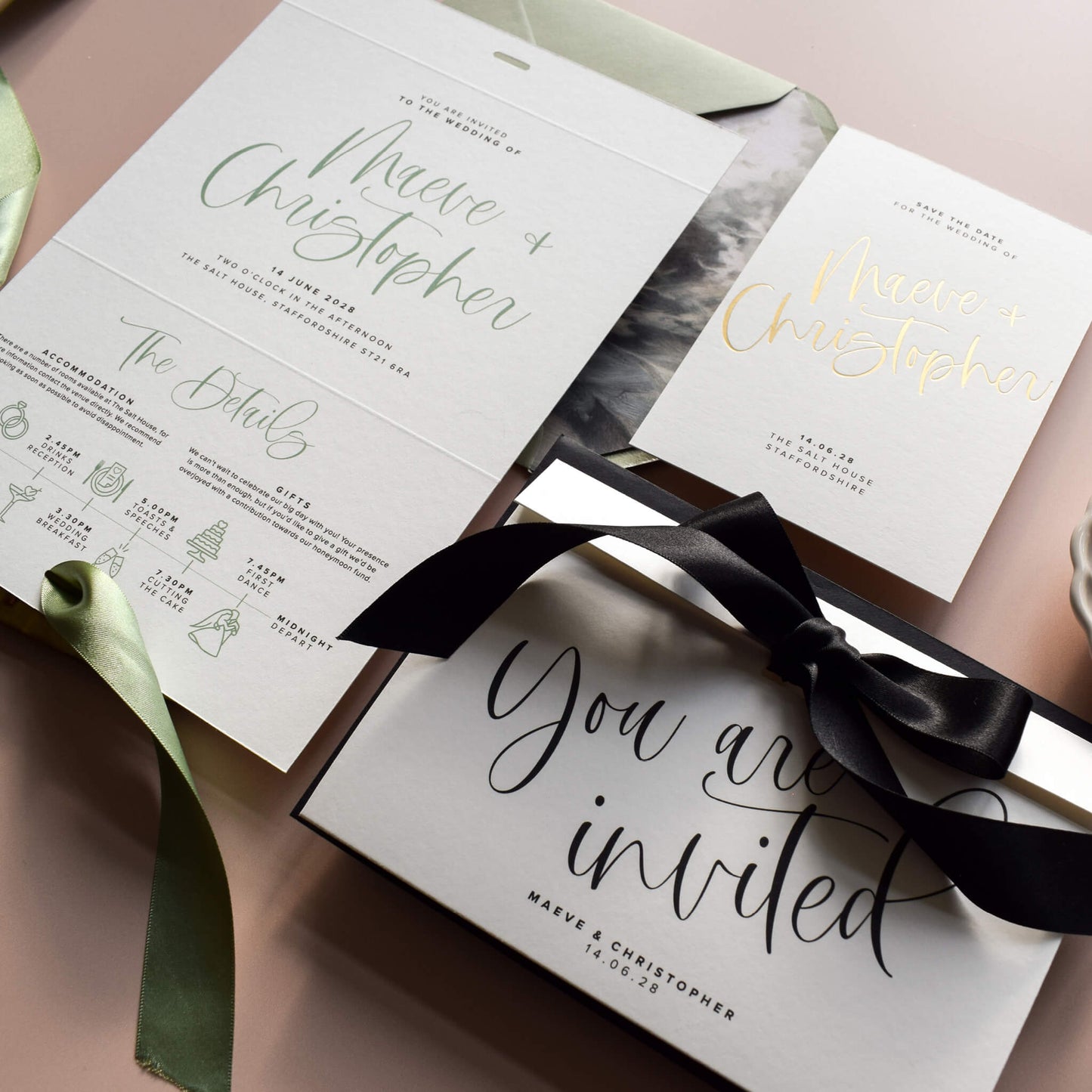 The Cadence Wedding Invitation Sample