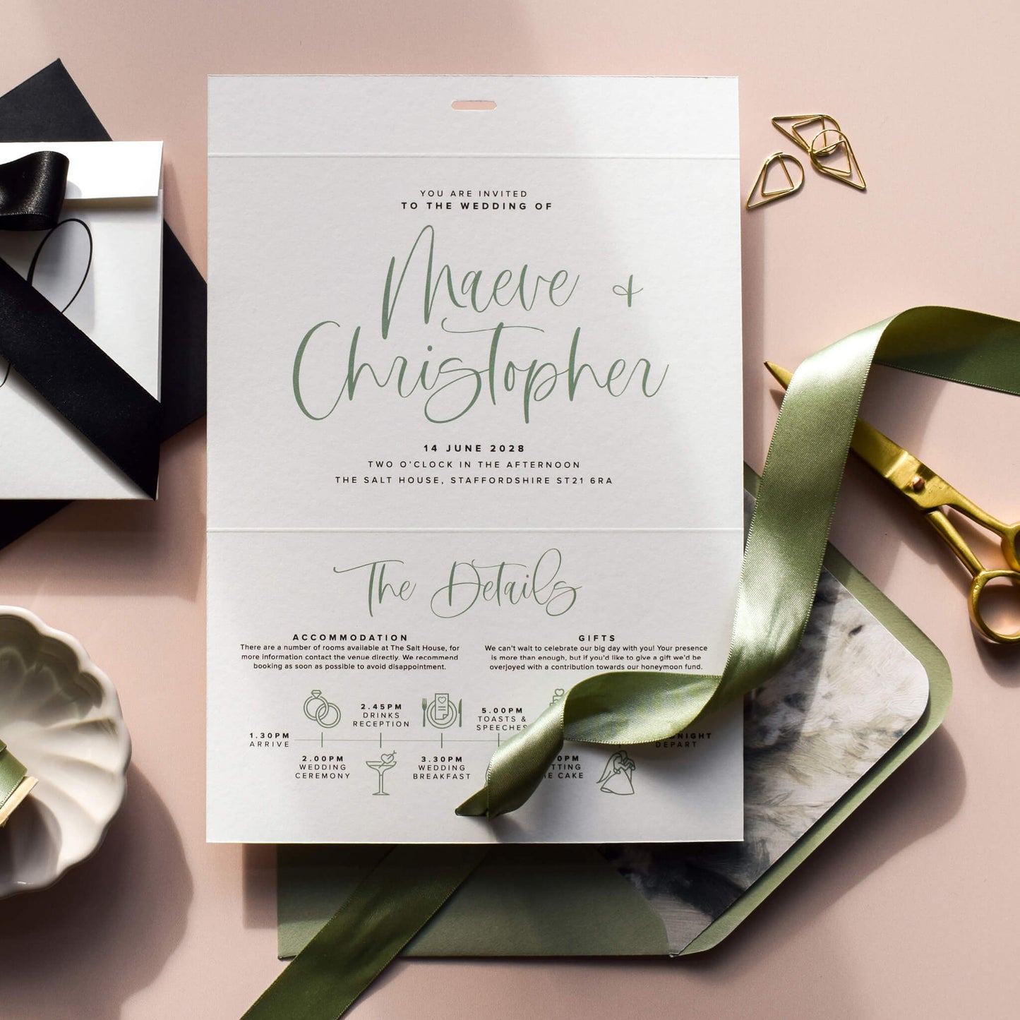 The Cadence Wedding Invitation Sample