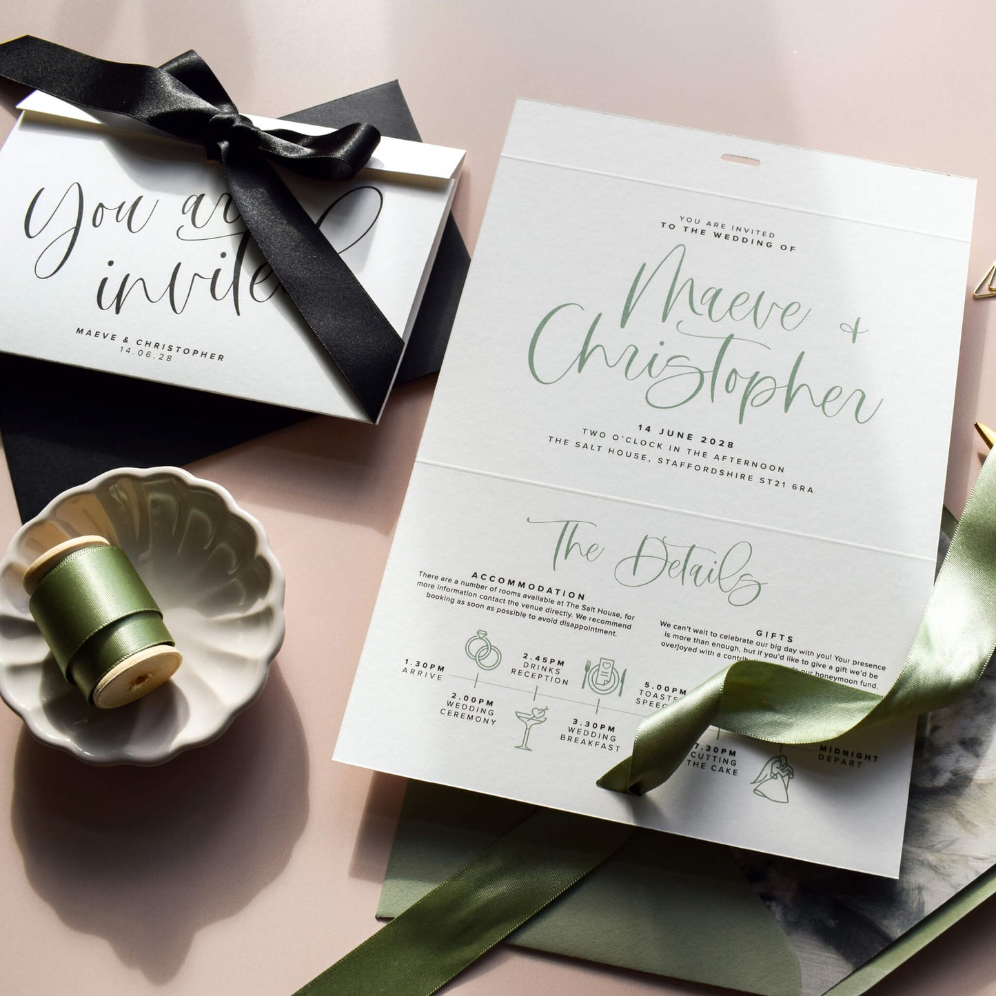 The Cadence Wedding Invitation Sample
