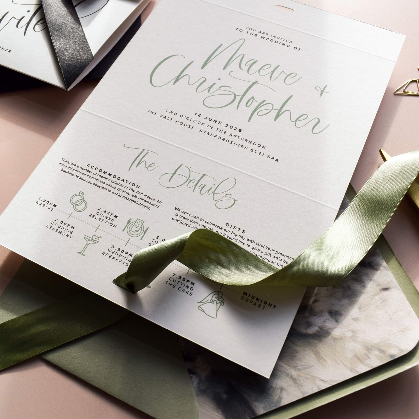 The Cadence Wedding Invitation Sample